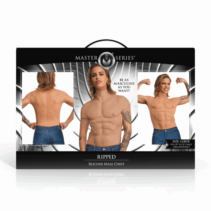 Ripped - Pecho Masculino de Silicona - Grande - Afbeelding 3
