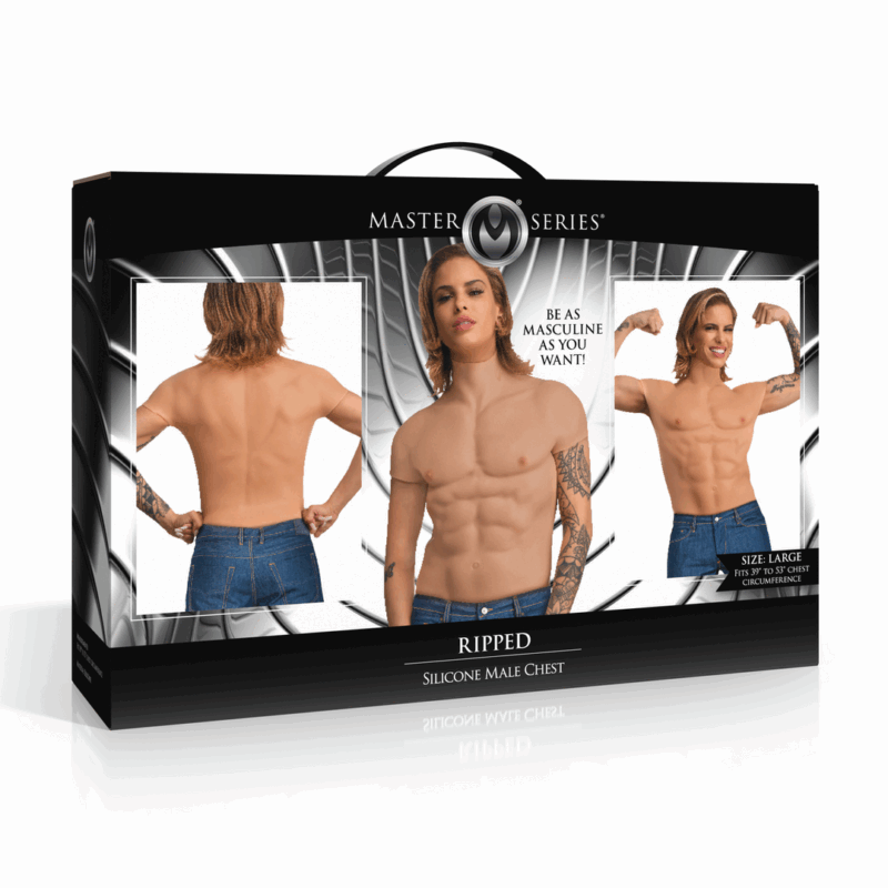 Ripped - Pecho Masculino de Silicona - Mediano - Afbeelding 2