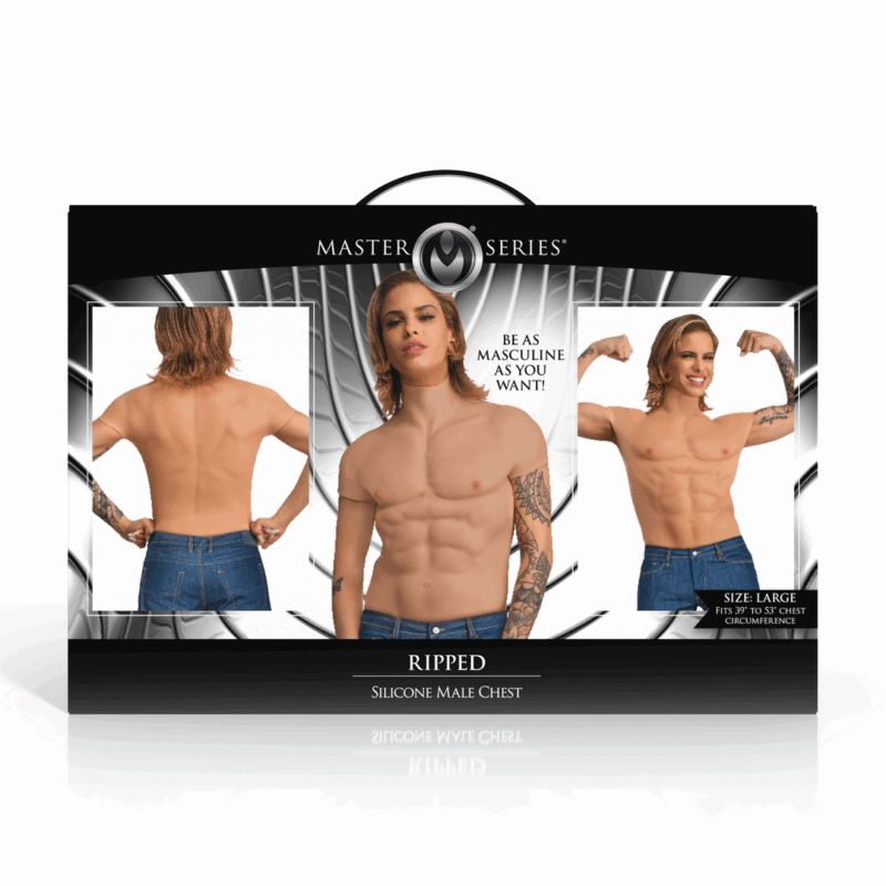 Ripped - Pecho Masculino de Silicona - Mediano - Afbeelding 3