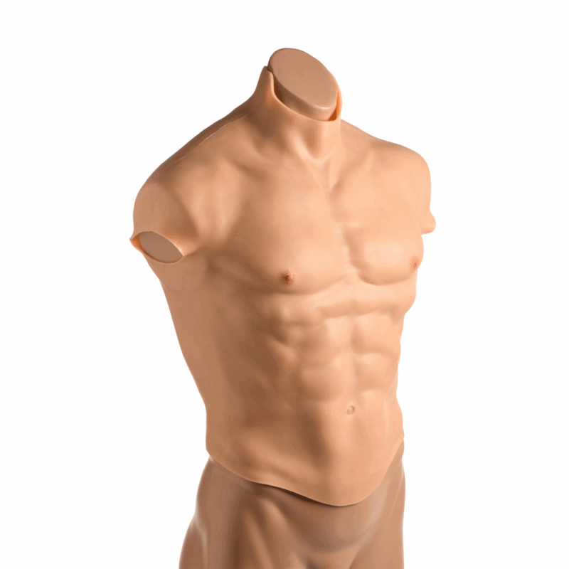 Ripped - Pecho Masculino de Silicona - Mediano - Afbeelding 4