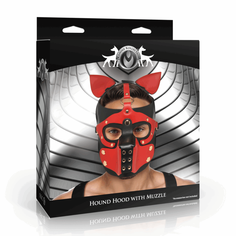 Capucha para Perro con Bozal - Negro/Rojo - Afbeelding 2