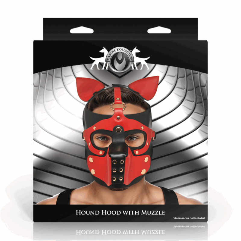 Capucha para Perro con Bozal - Negro/Rojo - Afbeelding 3