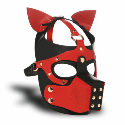 Capucha para Perro con Bozal - Negro/Rojo