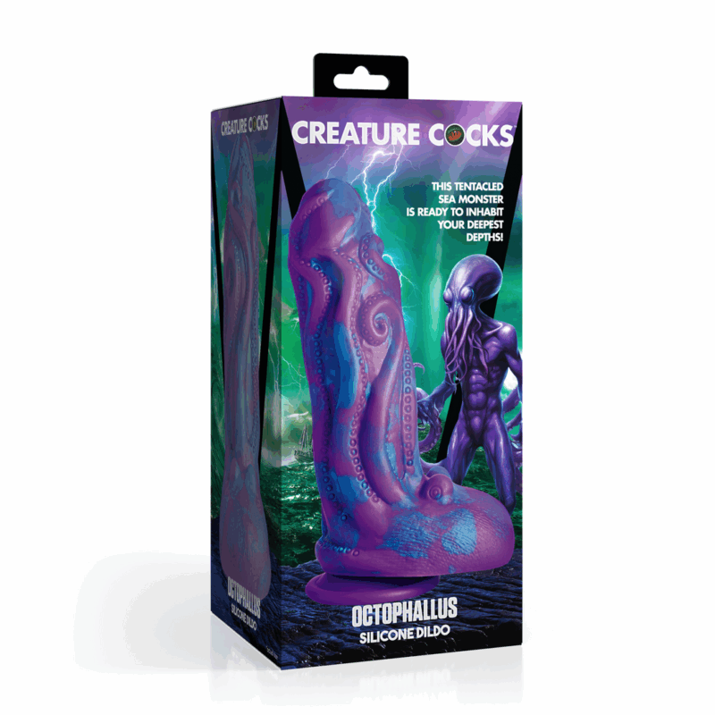 Octophallus - Dildo de Silicona - Púrpura/Azul - Afbeelding 2