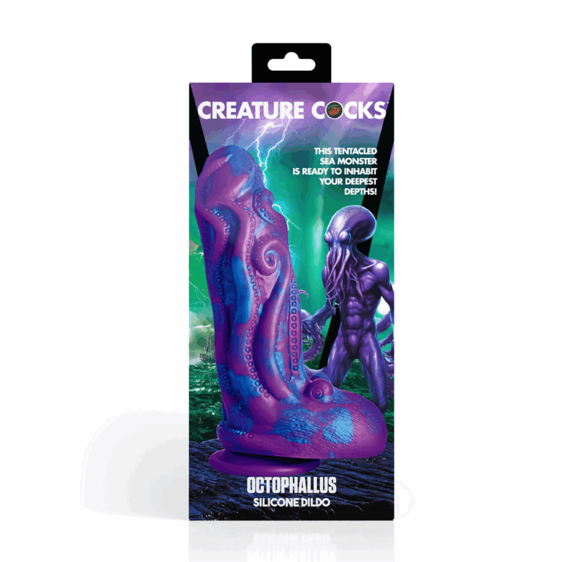 Octophallus - Dildo de Silicona - Púrpura/Azul - Afbeelding 3
