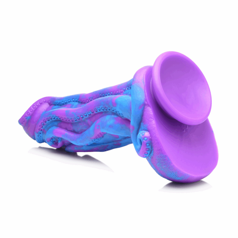 Octophallus - Dildo de Silicona - Púrpura/Azul - Afbeelding 5