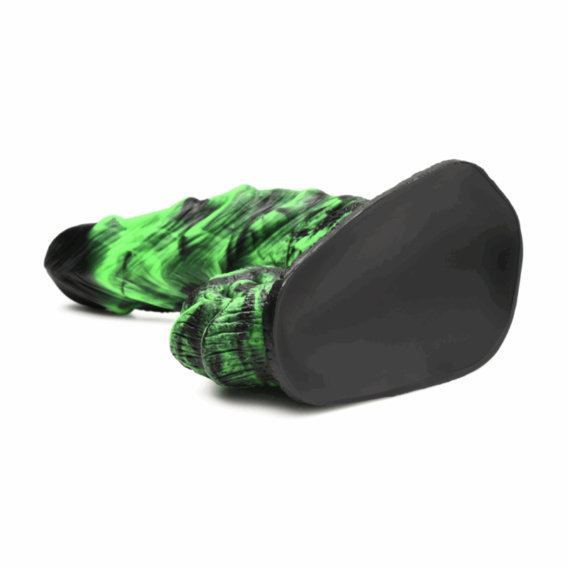 Glowzilla - Dildo de silicona que brilla en la oscuridad - Verde/Negro - Afbeelding 5
