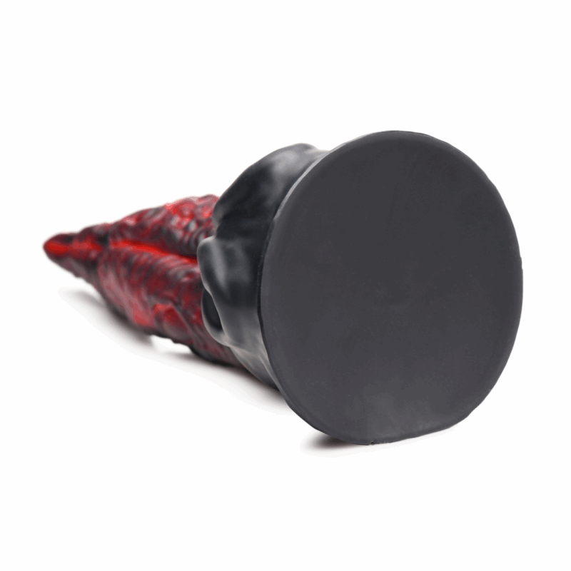 Dragon Tongue - Dildo de Silicona - Rojo/Negro - Afbeelding 5