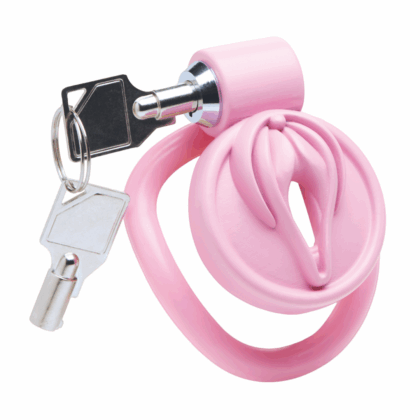 Pussificación - Jaula de Castidad Vulvar - Rosa