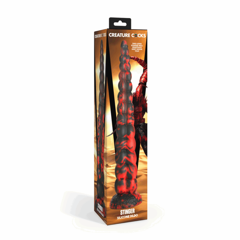 Stinger - Dildo de Silicona - Rojo/Negro - Afbeelding 2