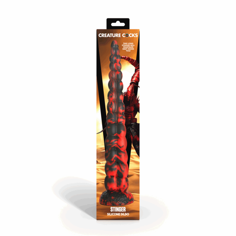 Stinger - Dildo de Silicona - Rojo/Negro - Afbeelding 3