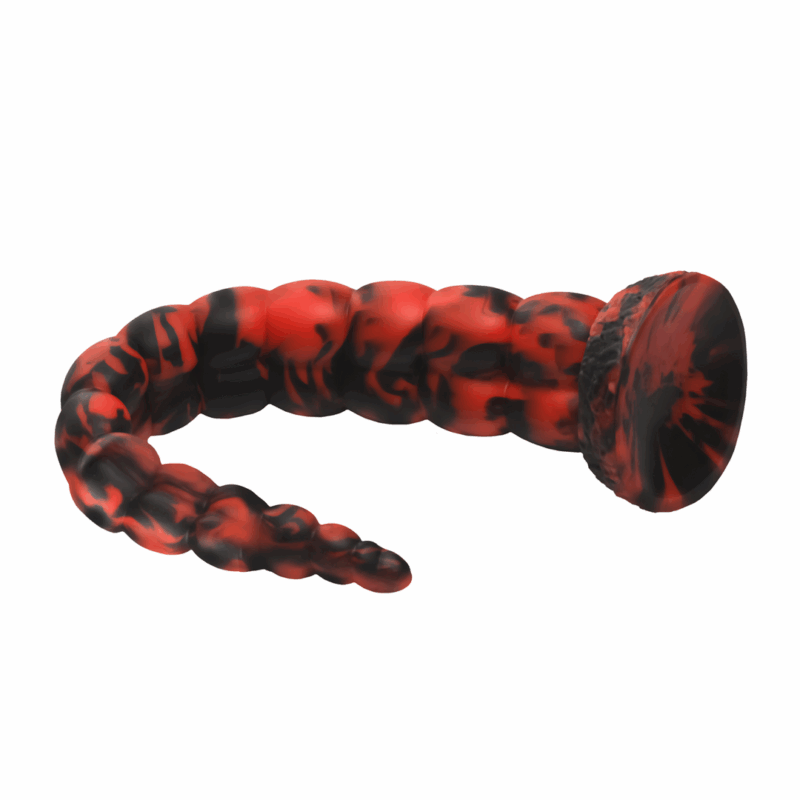 Stinger - Dildo de Silicona - Rojo/Negro - Afbeelding 4