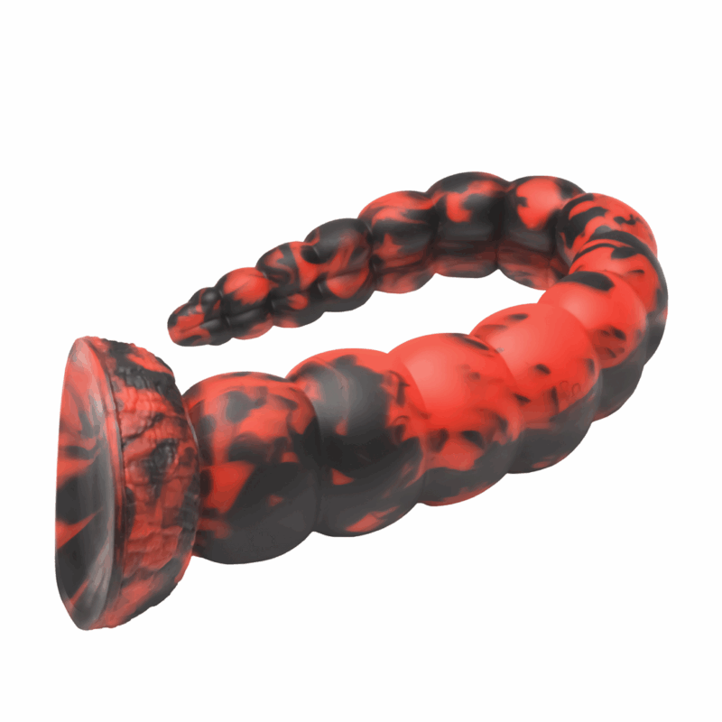 Stinger - Dildo de Silicona - Rojo/Negro - Afbeelding 5