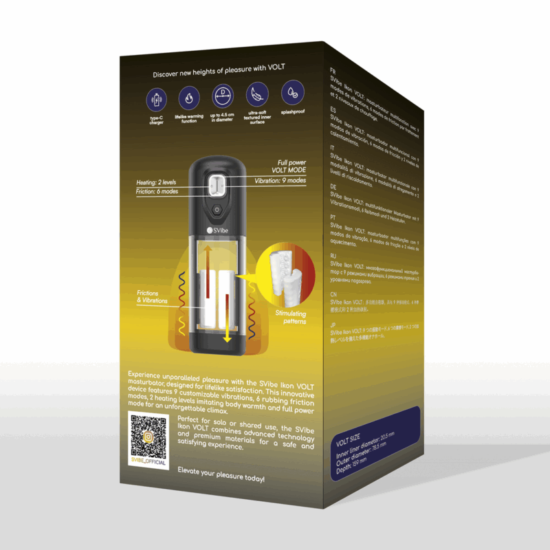 Ikon VOLT - Masturbador Calentador Vibrante Transparente - Afbeelding 3