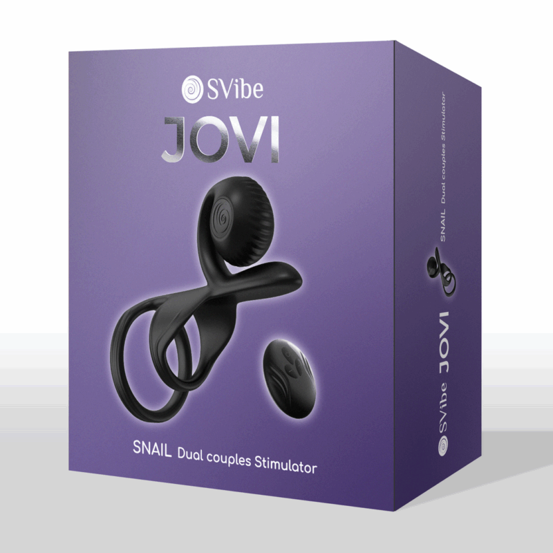 JOVI - Estimulador de Anillo Doble para Parejas - Negro - Afbeelding 2