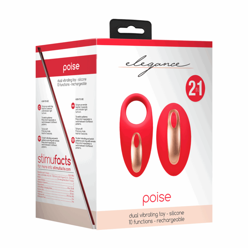 Juguete Vibrador Doble - Poise - Rojo - Afbeelding 2