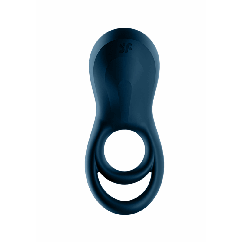 Epic Duo Ring - Dubbele Ring Vibrerende Cockring - Donkerblauw - Afbeelding 4