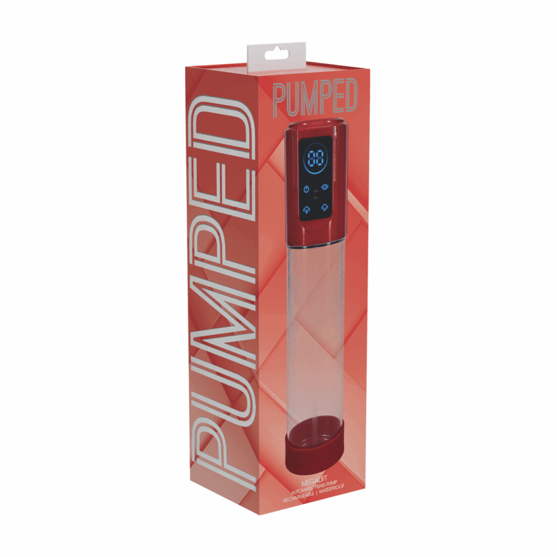 MegaLift - Automatische Waterdichte Penis Pomp - Metallic Rood - Afbeelding 2