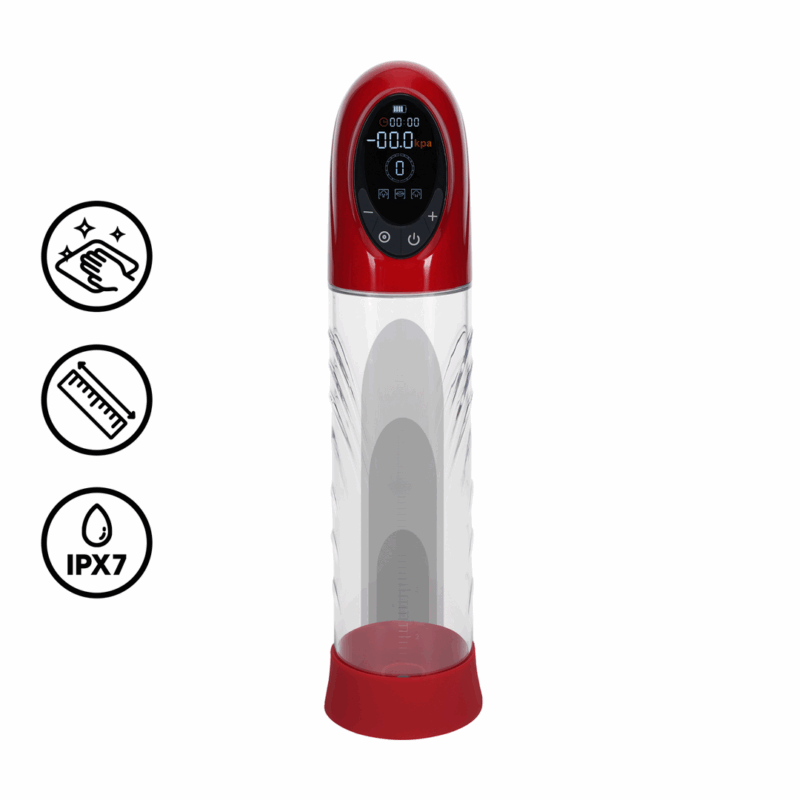 CyberPulse - Automatische Waterdichte Penis Pomp - Metallic Rood