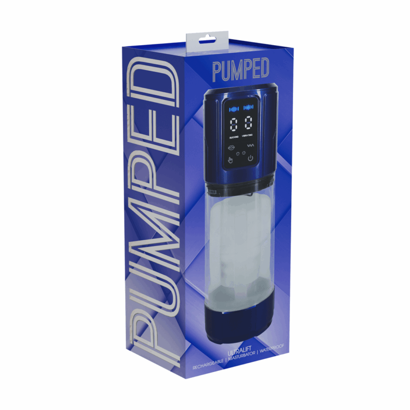 UltraLift - Automatische Waterdichte Masturbator Pomp - Metallic Blauw - Afbeelding 2