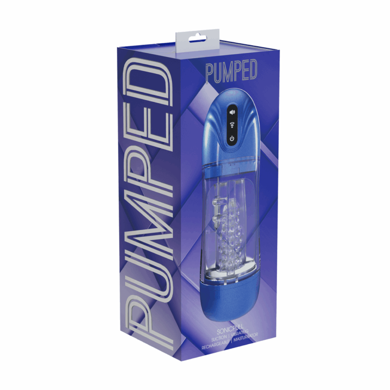 SonicPull - Suction and Vibration Masturbator Pump - Multimedia Enhanced - Metallic Blue - Afbeelding 2