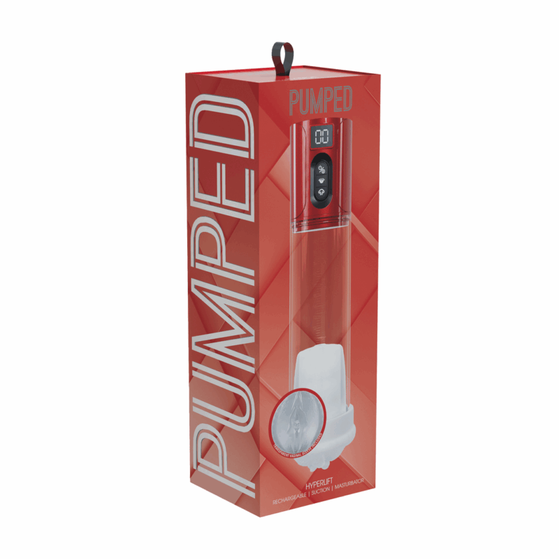 MaxLift - 7 Function Suction Masturbator Pump - Metallic Red - Afbeelding 2