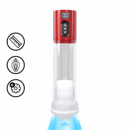 MaxLift - 7 Function Suction Masturbator Pump - Metallic Red