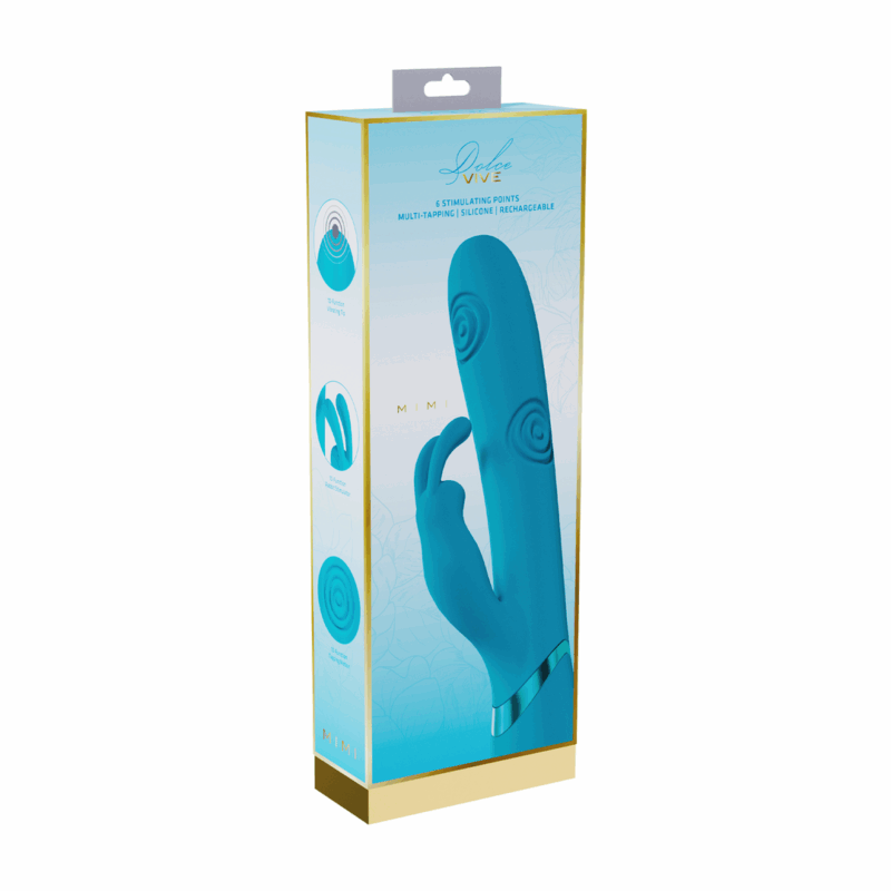 Mimi - G-Spot Vibrerende en Kloppende Konijn - Blauw - Afbeelding 2