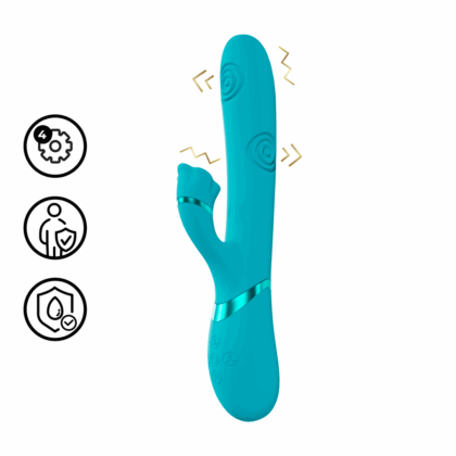 Fiore - G-Spot Air Wave Vibrerende en Kloppende Flared Clitorale Stimulator - Blauw