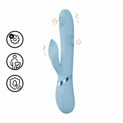 Fronda - G-Spot Vibrerende en Kloppende Blad Clitorisstimulator - Blauw